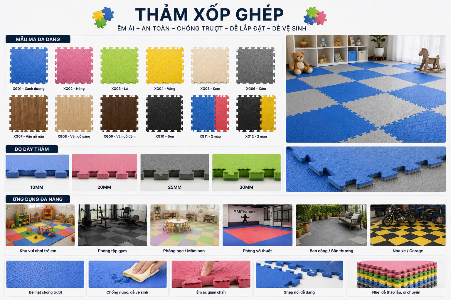 Thảm xốp ghép